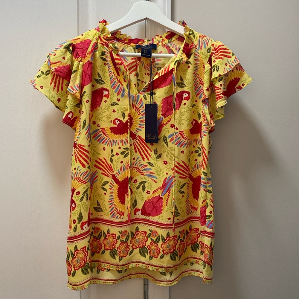 Rachel Ray sleeveless blouse with ruffled edge Size XS